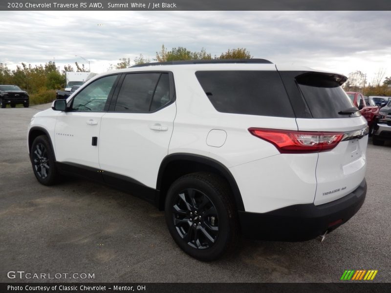 Summit White / Jet Black 2020 Chevrolet Traverse RS AWD
