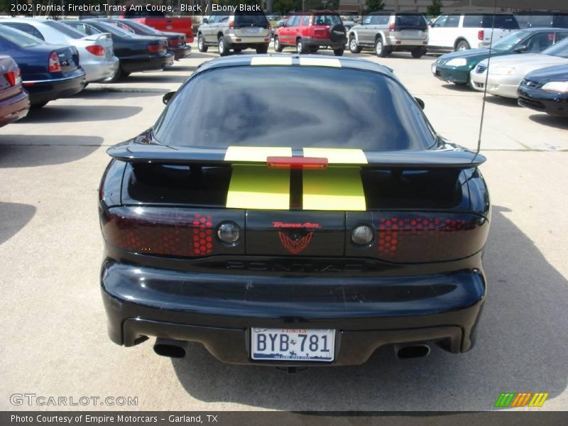 Black / Ebony Black 2002 Pontiac Firebird Trans Am Coupe