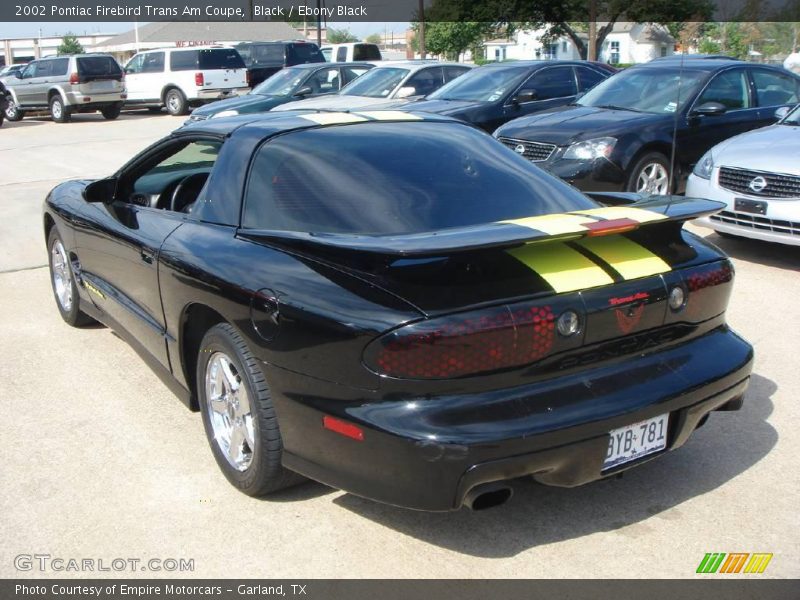 Black / Ebony Black 2002 Pontiac Firebird Trans Am Coupe