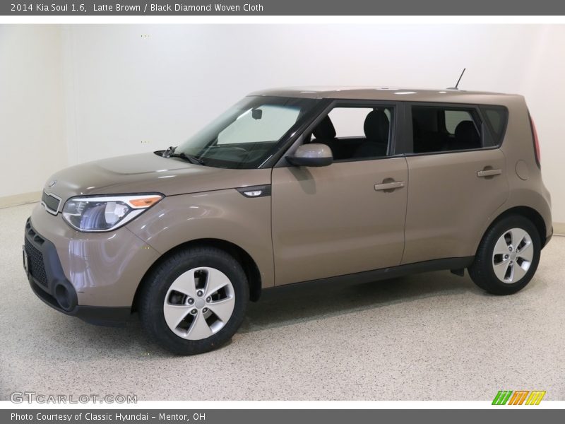 Latte Brown / Black Diamond Woven Cloth 2014 Kia Soul 1.6