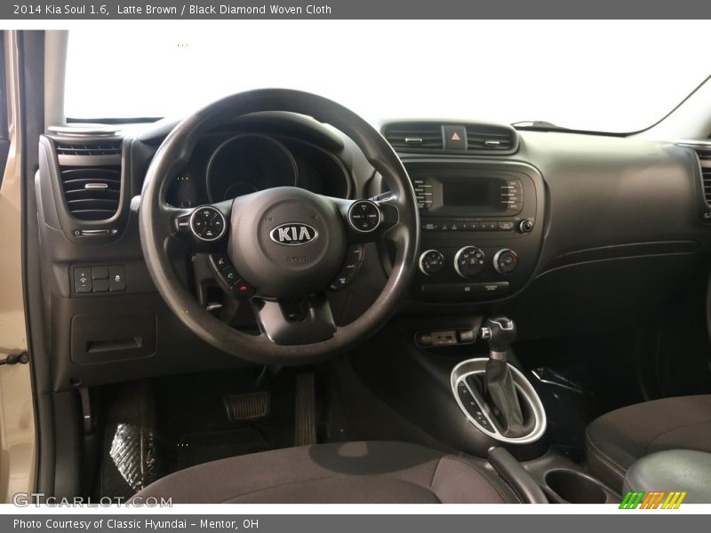 Latte Brown / Black Diamond Woven Cloth 2014 Kia Soul 1.6