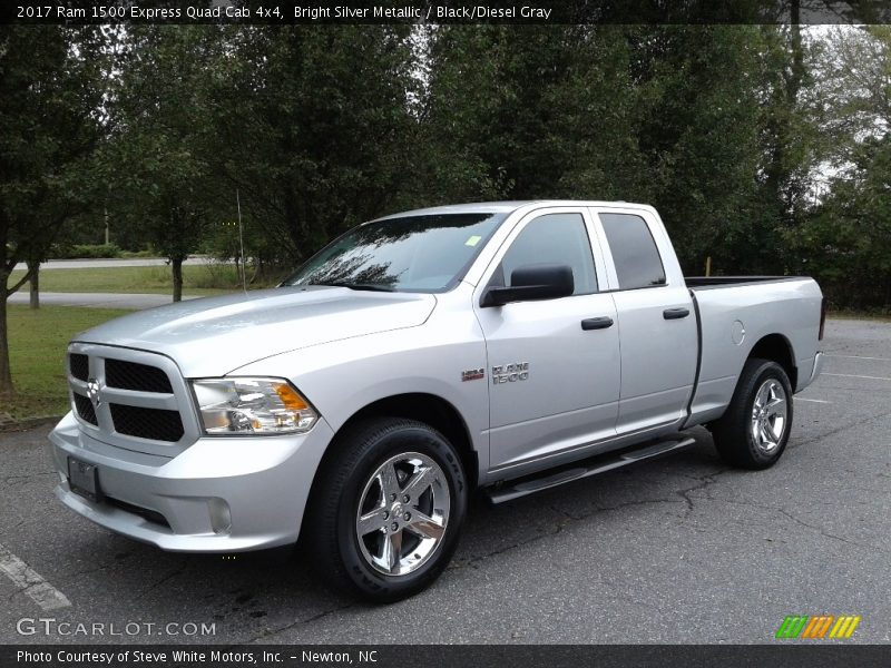 Bright Silver Metallic / Black/Diesel Gray 2017 Ram 1500 Express Quad Cab 4x4