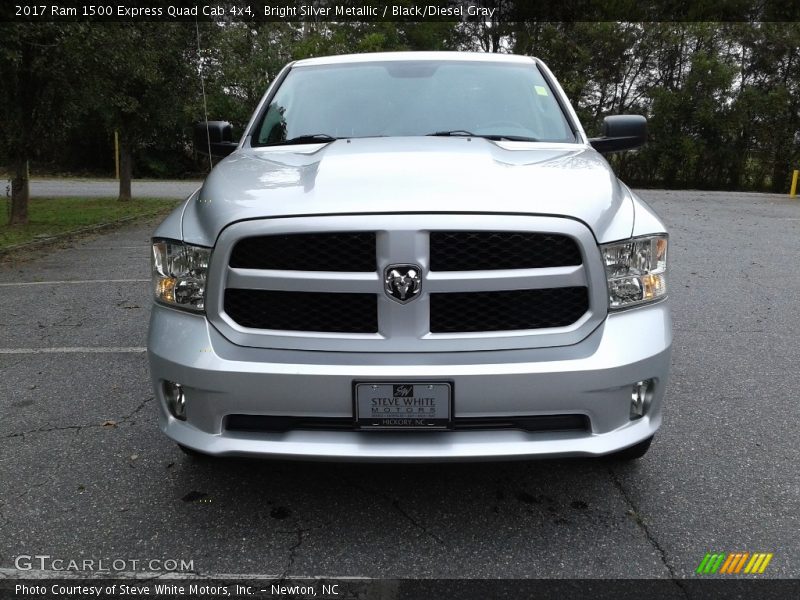 Bright Silver Metallic / Black/Diesel Gray 2017 Ram 1500 Express Quad Cab 4x4