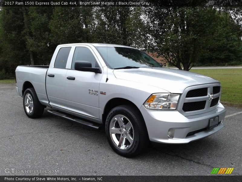 Bright Silver Metallic / Black/Diesel Gray 2017 Ram 1500 Express Quad Cab 4x4