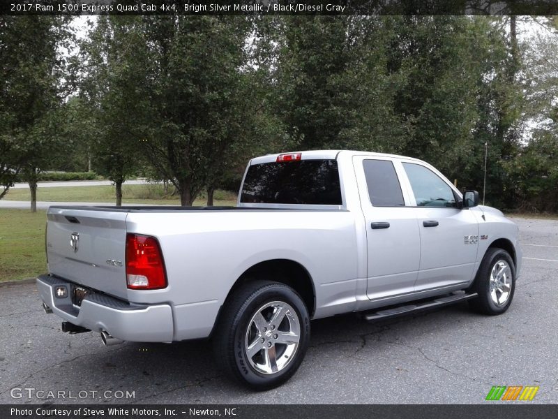 Bright Silver Metallic / Black/Diesel Gray 2017 Ram 1500 Express Quad Cab 4x4
