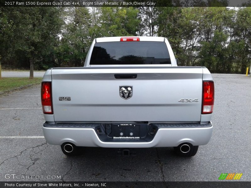 Bright Silver Metallic / Black/Diesel Gray 2017 Ram 1500 Express Quad Cab 4x4
