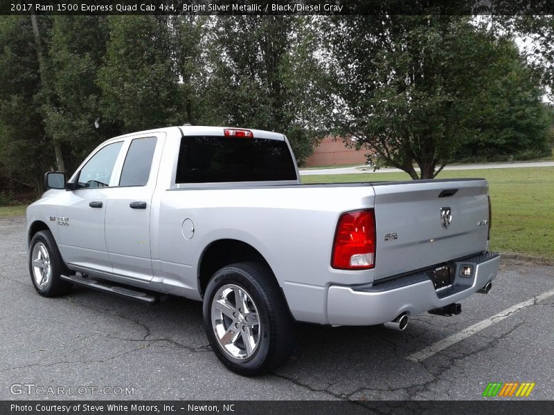 Bright Silver Metallic / Black/Diesel Gray 2017 Ram 1500 Express Quad Cab 4x4