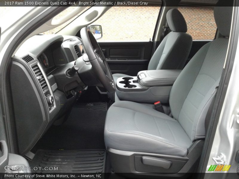 Bright Silver Metallic / Black/Diesel Gray 2017 Ram 1500 Express Quad Cab 4x4