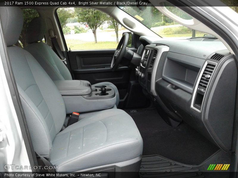 Bright Silver Metallic / Black/Diesel Gray 2017 Ram 1500 Express Quad Cab 4x4