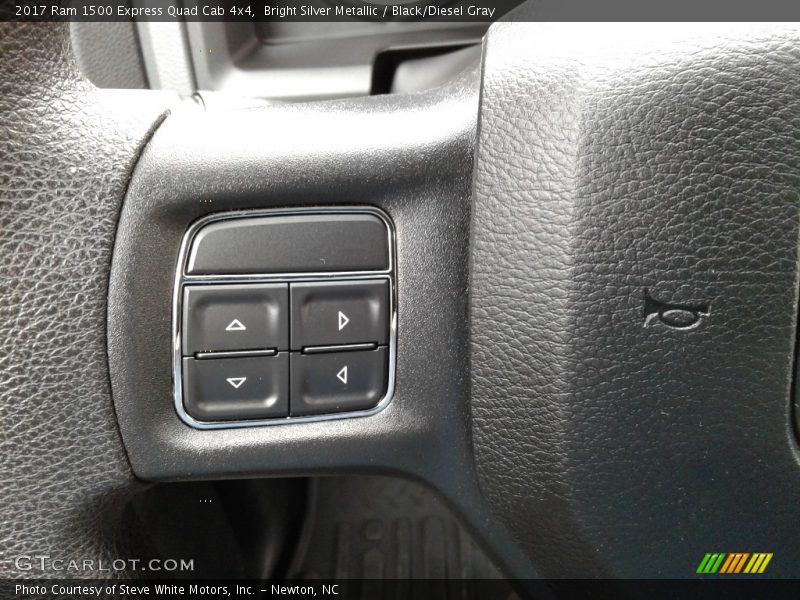 Bright Silver Metallic / Black/Diesel Gray 2017 Ram 1500 Express Quad Cab 4x4