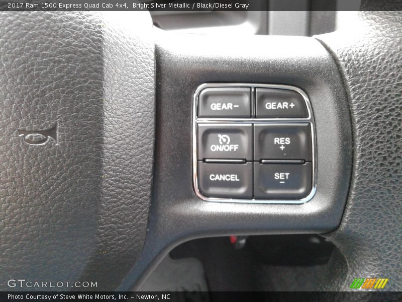 Bright Silver Metallic / Black/Diesel Gray 2017 Ram 1500 Express Quad Cab 4x4
