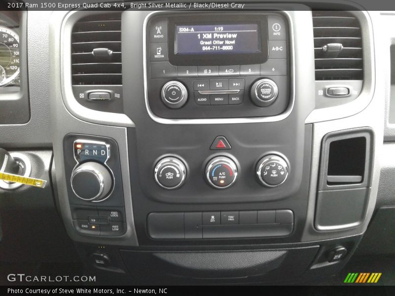 Bright Silver Metallic / Black/Diesel Gray 2017 Ram 1500 Express Quad Cab 4x4