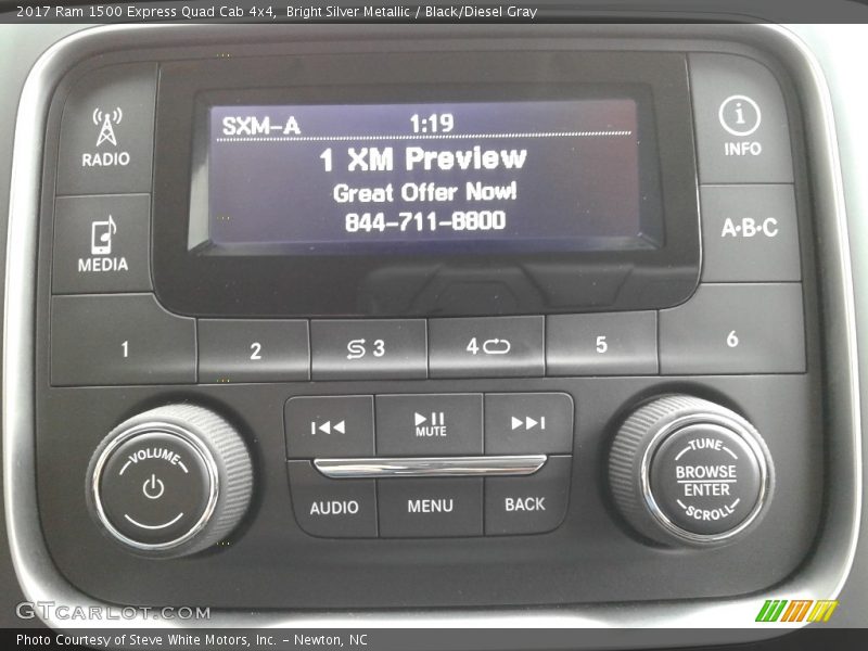 Bright Silver Metallic / Black/Diesel Gray 2017 Ram 1500 Express Quad Cab 4x4