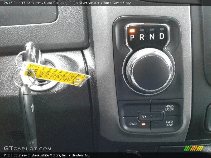 Bright Silver Metallic / Black/Diesel Gray 2017 Ram 1500 Express Quad Cab 4x4