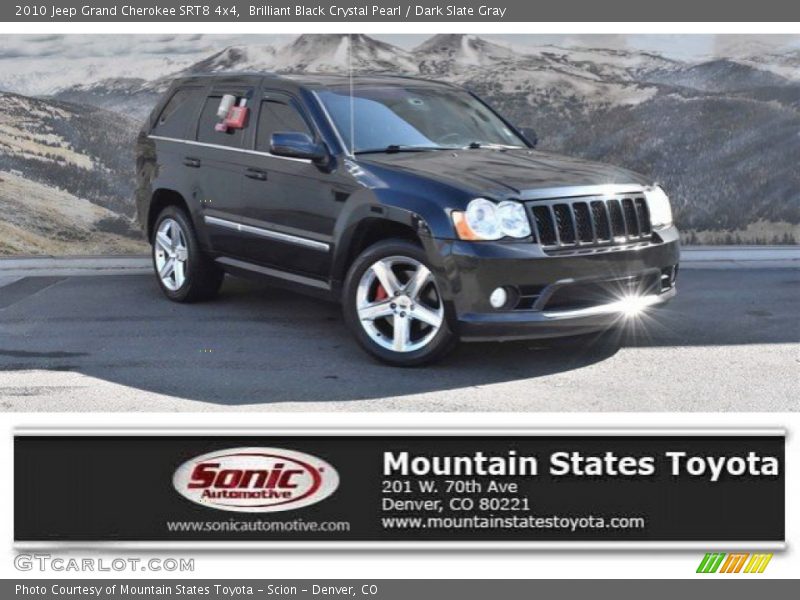 Brilliant Black Crystal Pearl / Dark Slate Gray 2010 Jeep Grand Cherokee SRT8 4x4