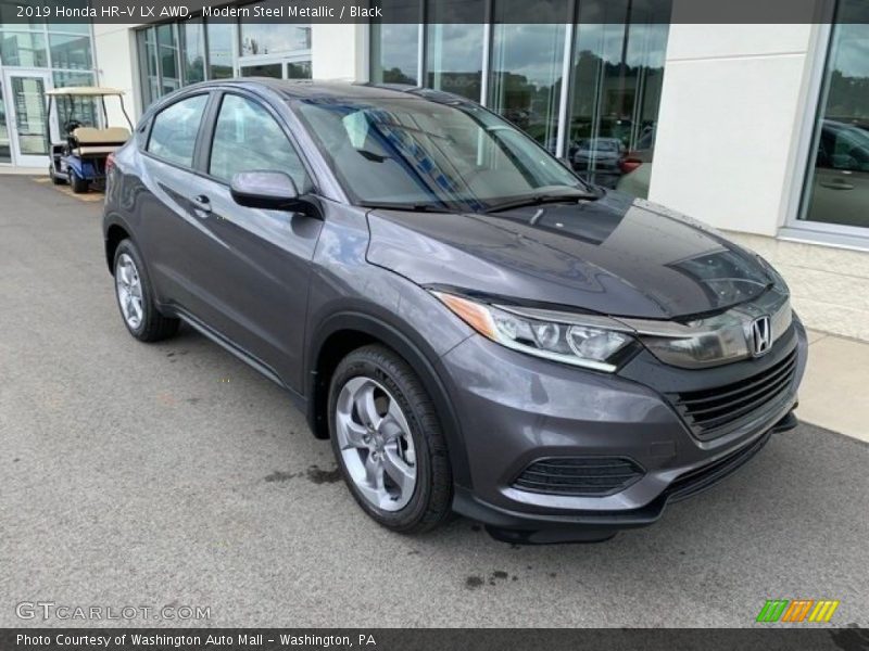 Modern Steel Metallic / Black 2019 Honda HR-V LX AWD