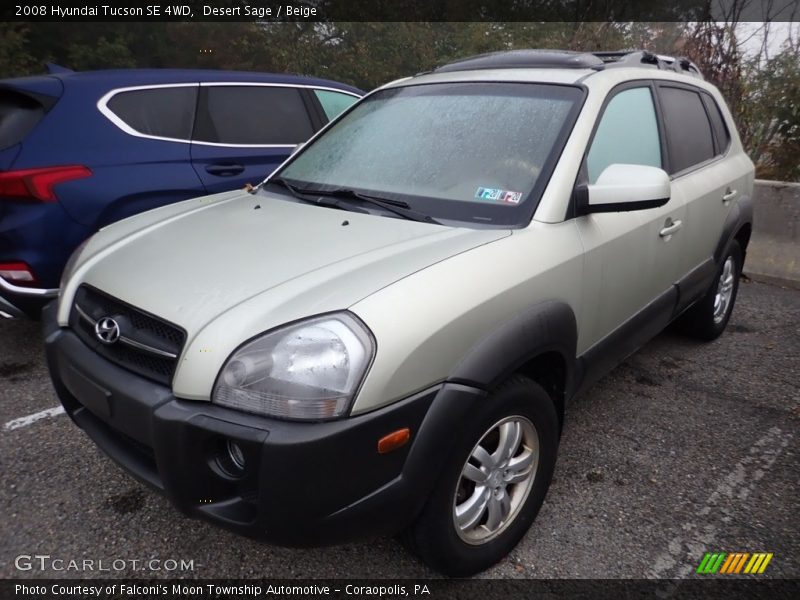 Desert Sage / Beige 2008 Hyundai Tucson SE 4WD