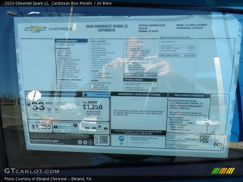  2020 Spark LS Window Sticker