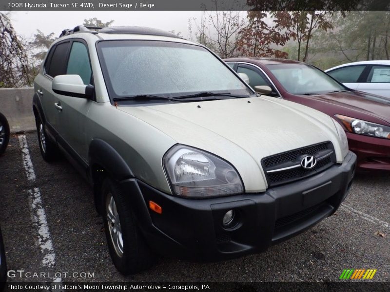 Desert Sage / Beige 2008 Hyundai Tucson SE 4WD