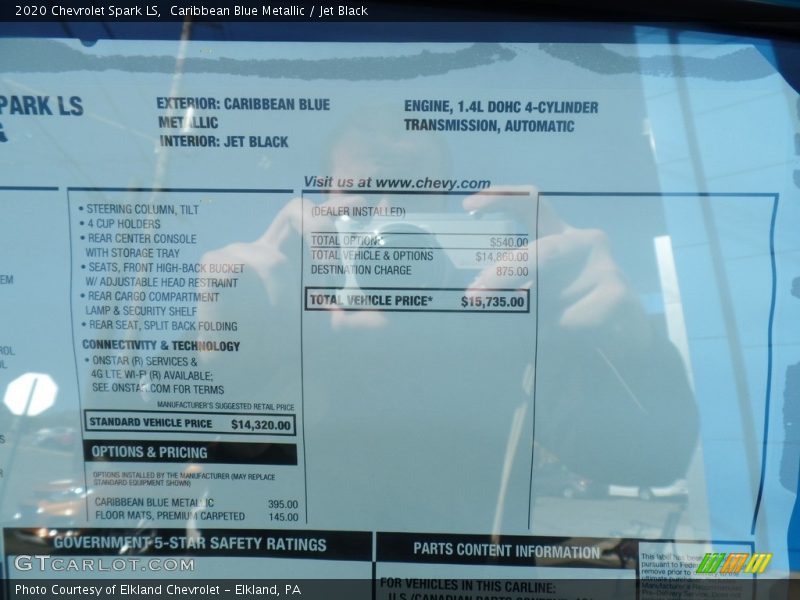  2020 Spark LS Window Sticker