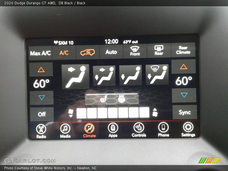 Controls of 2020 Durango GT AWD