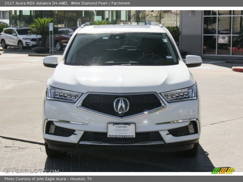 White Diamond Pearl / Parchment 2017 Acura MDX Advance SH-AWD