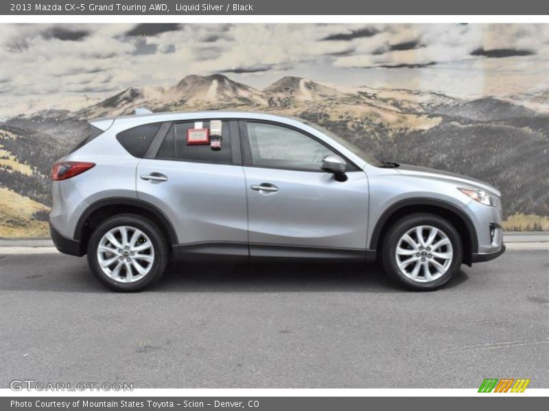 Liquid Silver / Black 2013 Mazda CX-5 Grand Touring AWD