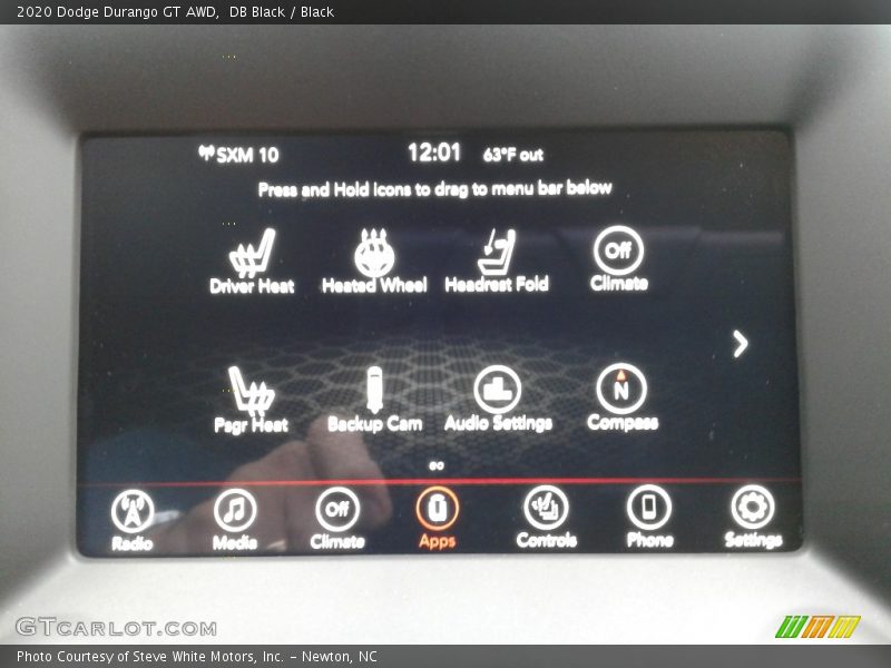 Controls of 2020 Durango GT AWD