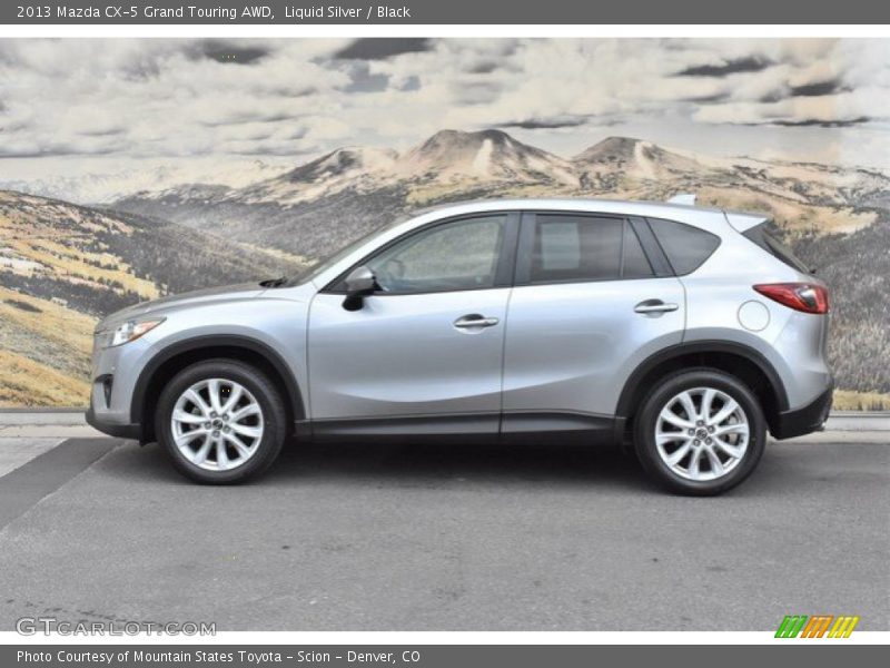 Liquid Silver / Black 2013 Mazda CX-5 Grand Touring AWD