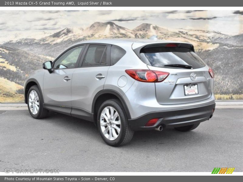 Liquid Silver / Black 2013 Mazda CX-5 Grand Touring AWD