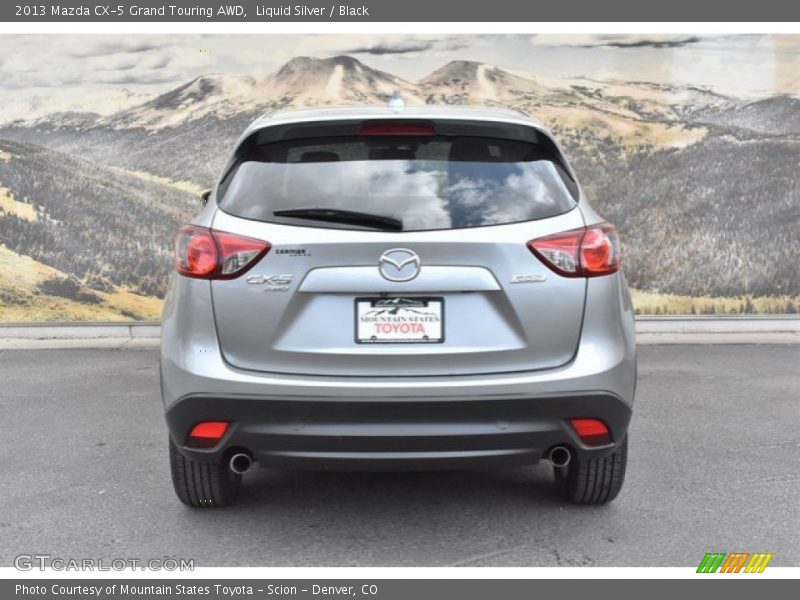 Liquid Silver / Black 2013 Mazda CX-5 Grand Touring AWD