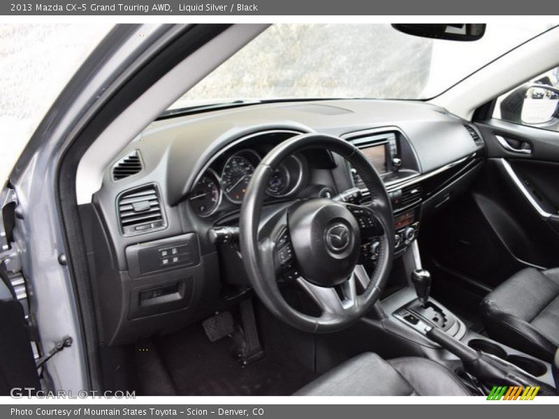 Liquid Silver / Black 2013 Mazda CX-5 Grand Touring AWD