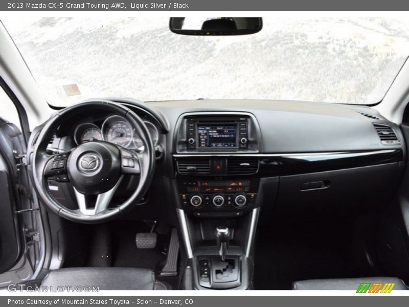 Liquid Silver / Black 2013 Mazda CX-5 Grand Touring AWD