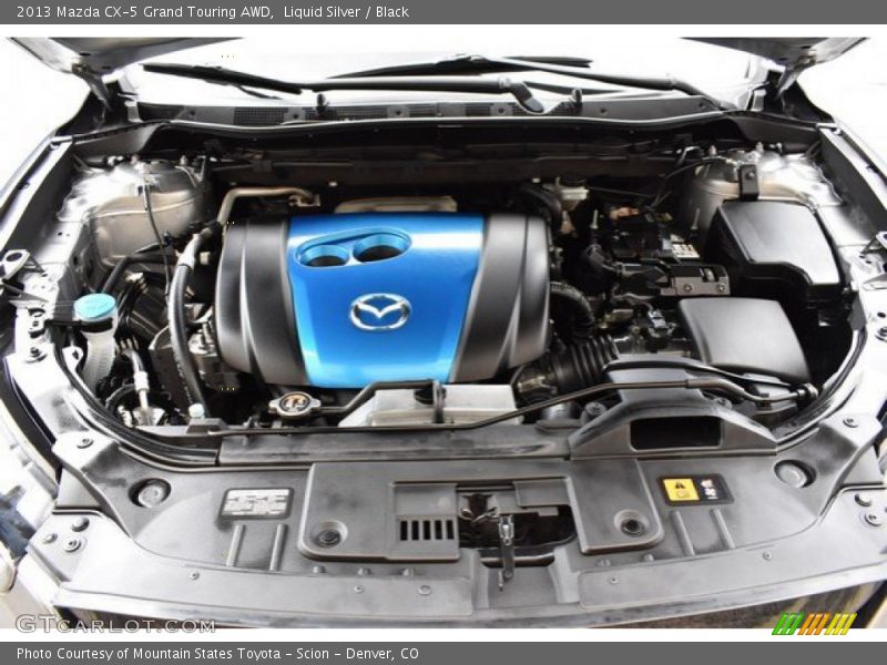 Liquid Silver / Black 2013 Mazda CX-5 Grand Touring AWD