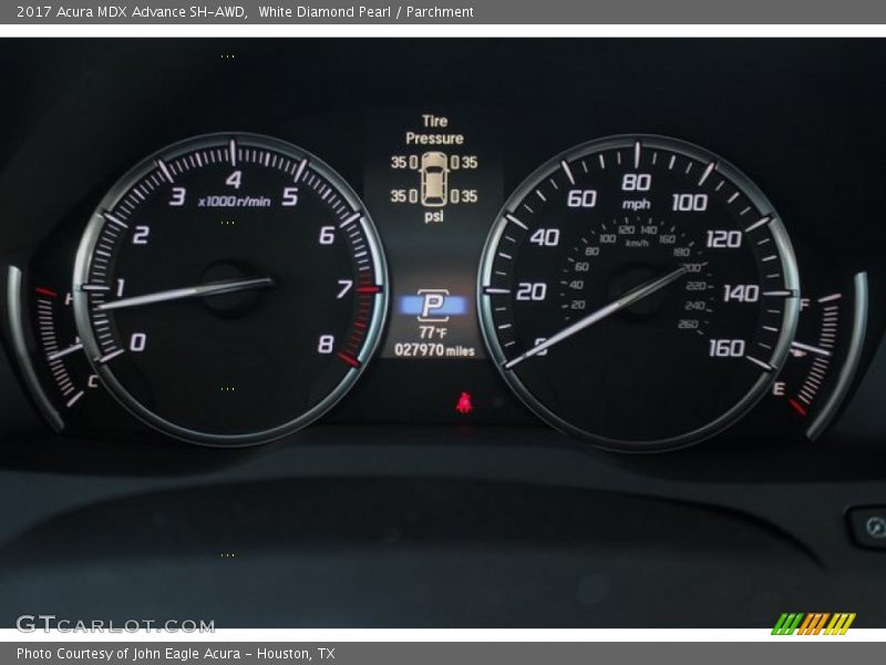 White Diamond Pearl / Parchment 2017 Acura MDX Advance SH-AWD