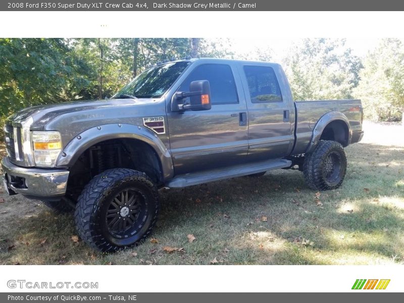 Dark Shadow Grey Metallic / Camel 2008 Ford F350 Super Duty XLT Crew Cab 4x4