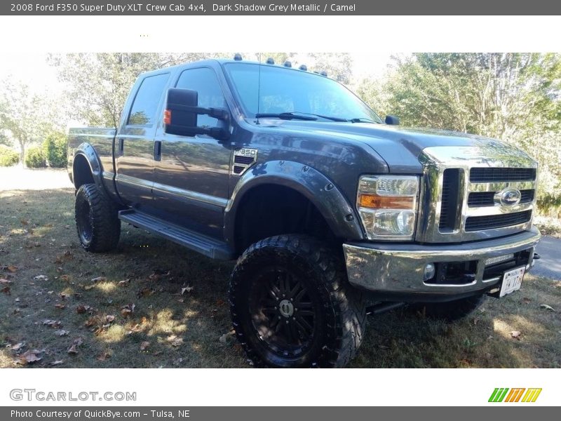 Dark Shadow Grey Metallic / Camel 2008 Ford F350 Super Duty XLT Crew Cab 4x4