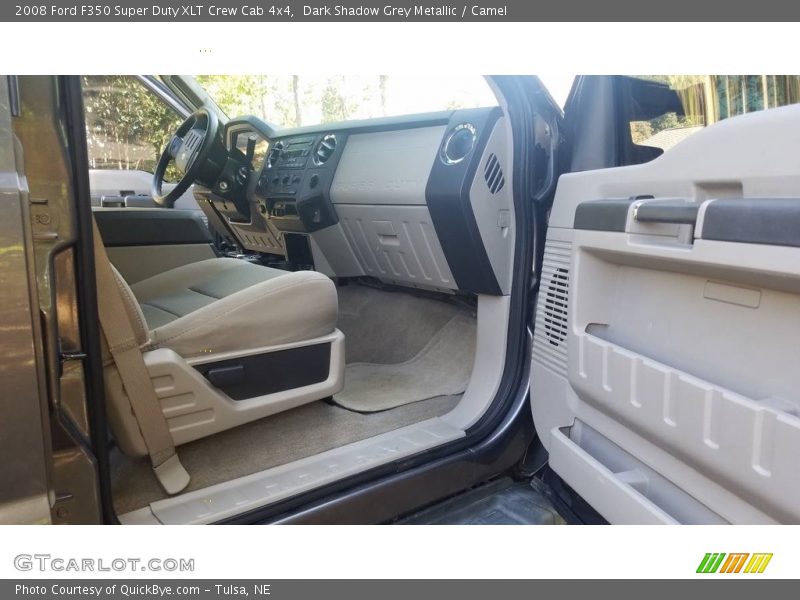 Dark Shadow Grey Metallic / Camel 2008 Ford F350 Super Duty XLT Crew Cab 4x4
