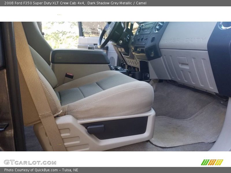 Dark Shadow Grey Metallic / Camel 2008 Ford F350 Super Duty XLT Crew Cab 4x4