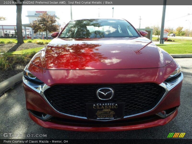 Soul Red Crystal Metallic / Black 2020 Mazda MAZDA3 Preferred Sedan AWD