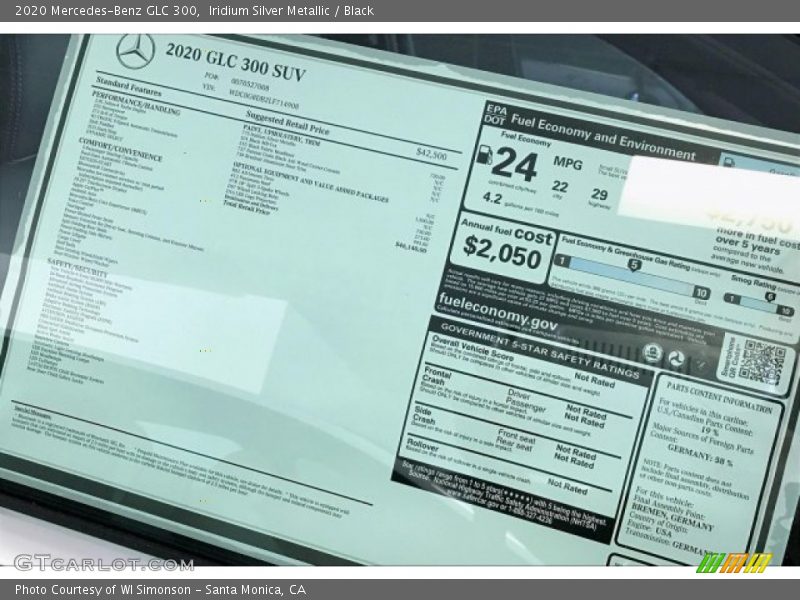 Iridium Silver Metallic / Black 2020 Mercedes-Benz GLC 300