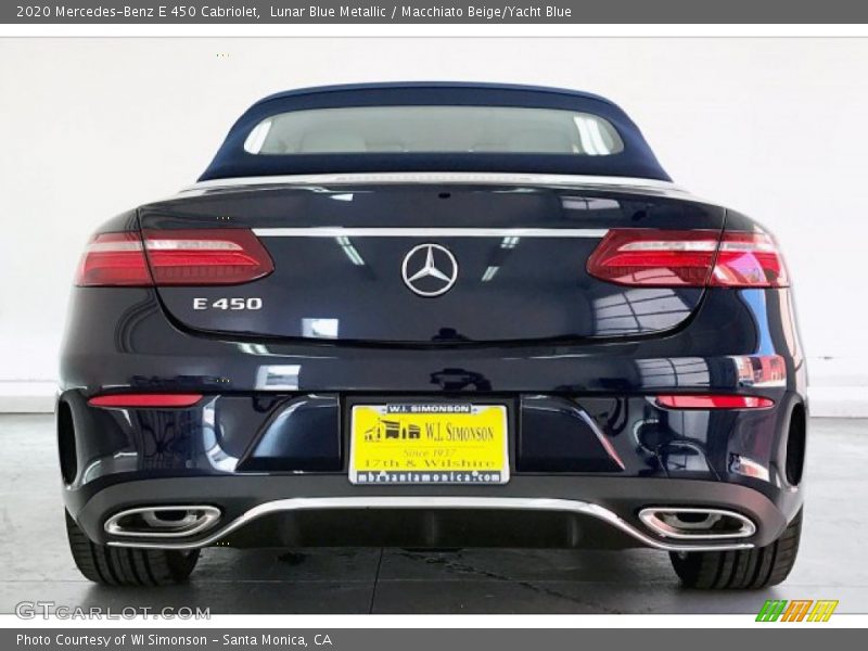 Lunar Blue Metallic / Macchiato Beige/Yacht Blue 2020 Mercedes-Benz E 450 Cabriolet