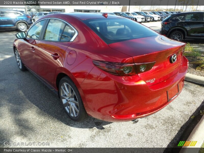 Soul Red Crystal Metallic / Black 2020 Mazda MAZDA3 Preferred Sedan AWD