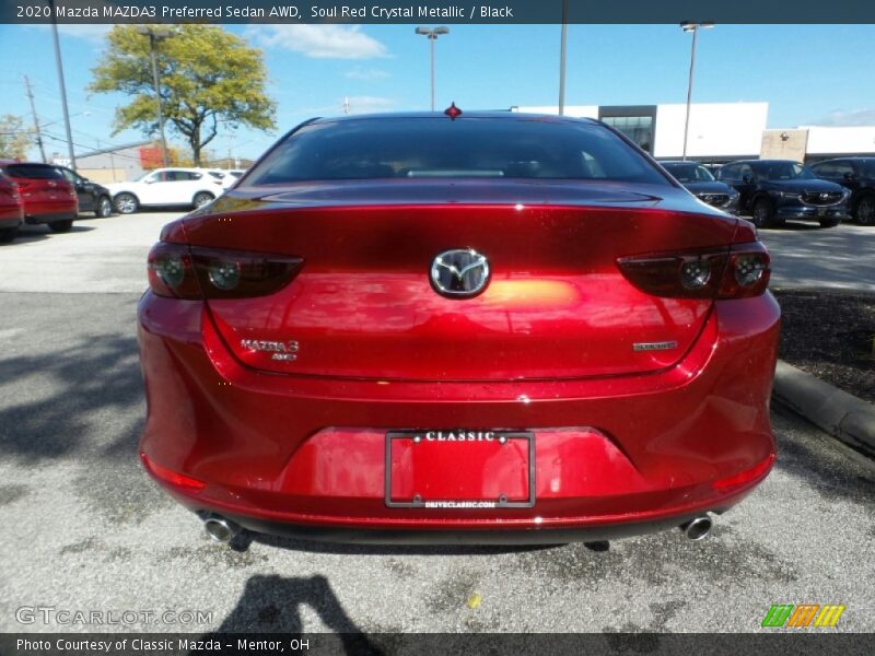 Soul Red Crystal Metallic / Black 2020 Mazda MAZDA3 Preferred Sedan AWD