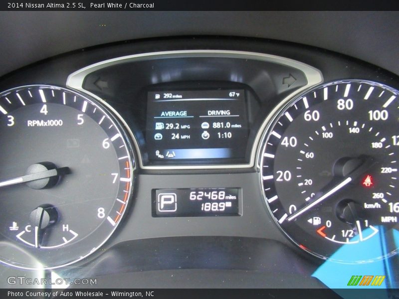 Pearl White / Charcoal 2014 Nissan Altima 2.5 SL