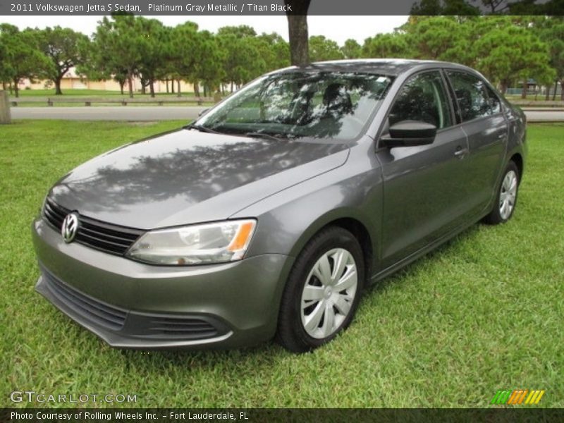 Platinum Gray Metallic / Titan Black 2011 Volkswagen Jetta S Sedan