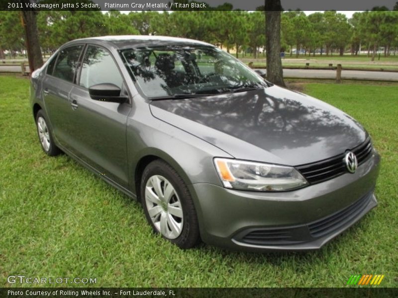 Platinum Gray Metallic / Titan Black 2011 Volkswagen Jetta S Sedan