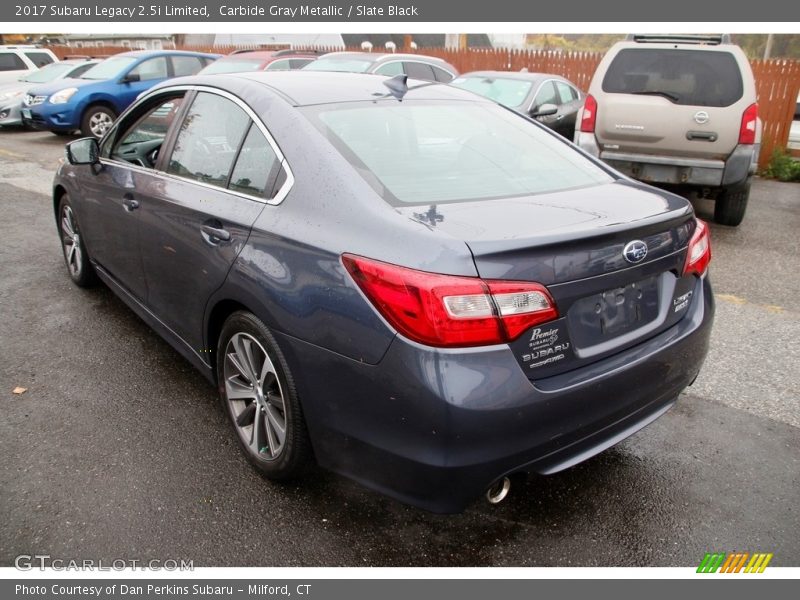 Carbide Gray Metallic / Slate Black 2017 Subaru Legacy 2.5i Limited