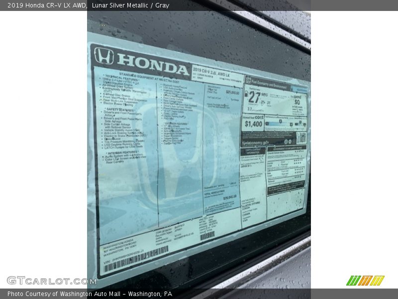 Lunar Silver Metallic / Gray 2019 Honda CR-V LX AWD