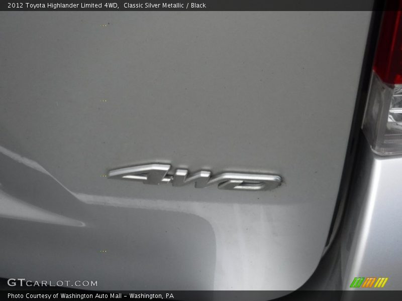 Classic Silver Metallic / Black 2012 Toyota Highlander Limited 4WD